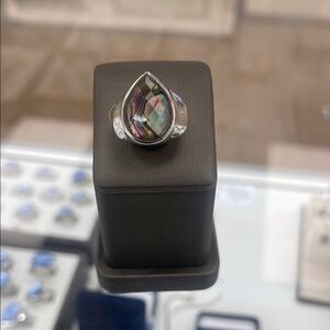 Elegant Silver and Abalone Ring